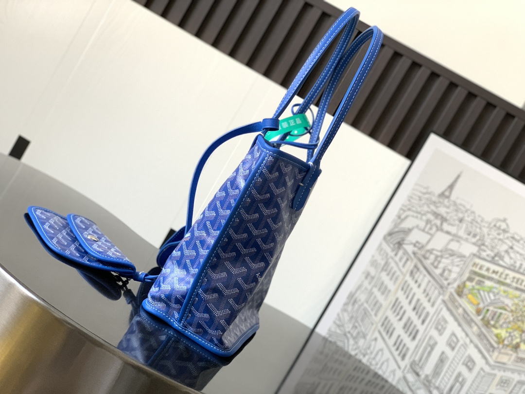 Anjou Mini Reversible Tote Bag In Blue